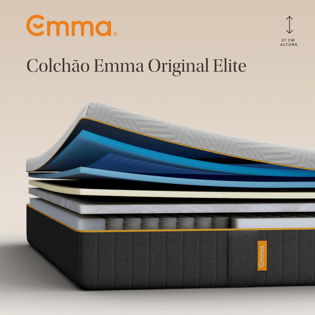 Colchão Emma Original Elite, hibrido de espuma e molas ensacadas