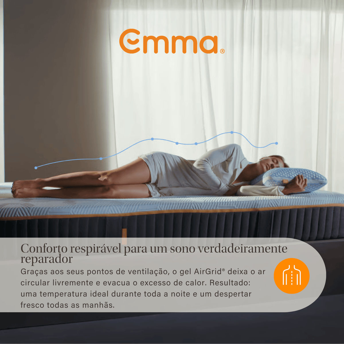 Colchão Emma Original Elite, hibrido de espuma e molas ensacadas