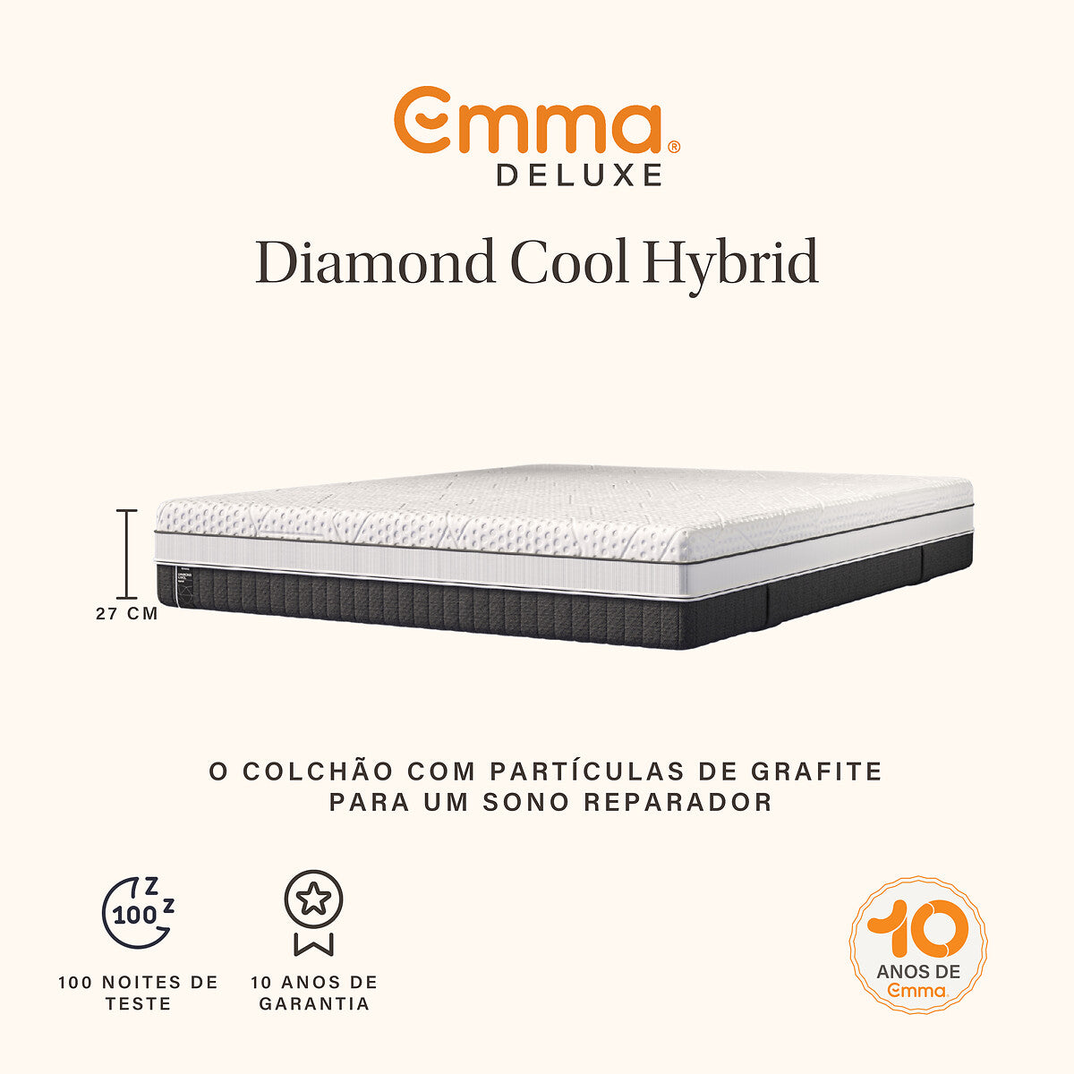 Colchão Emma Diamond Cool Hybrid