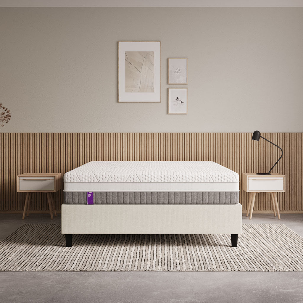 Colchão Emma Fusion Fresh Hybrid e Foam, para noites frescas e leves.