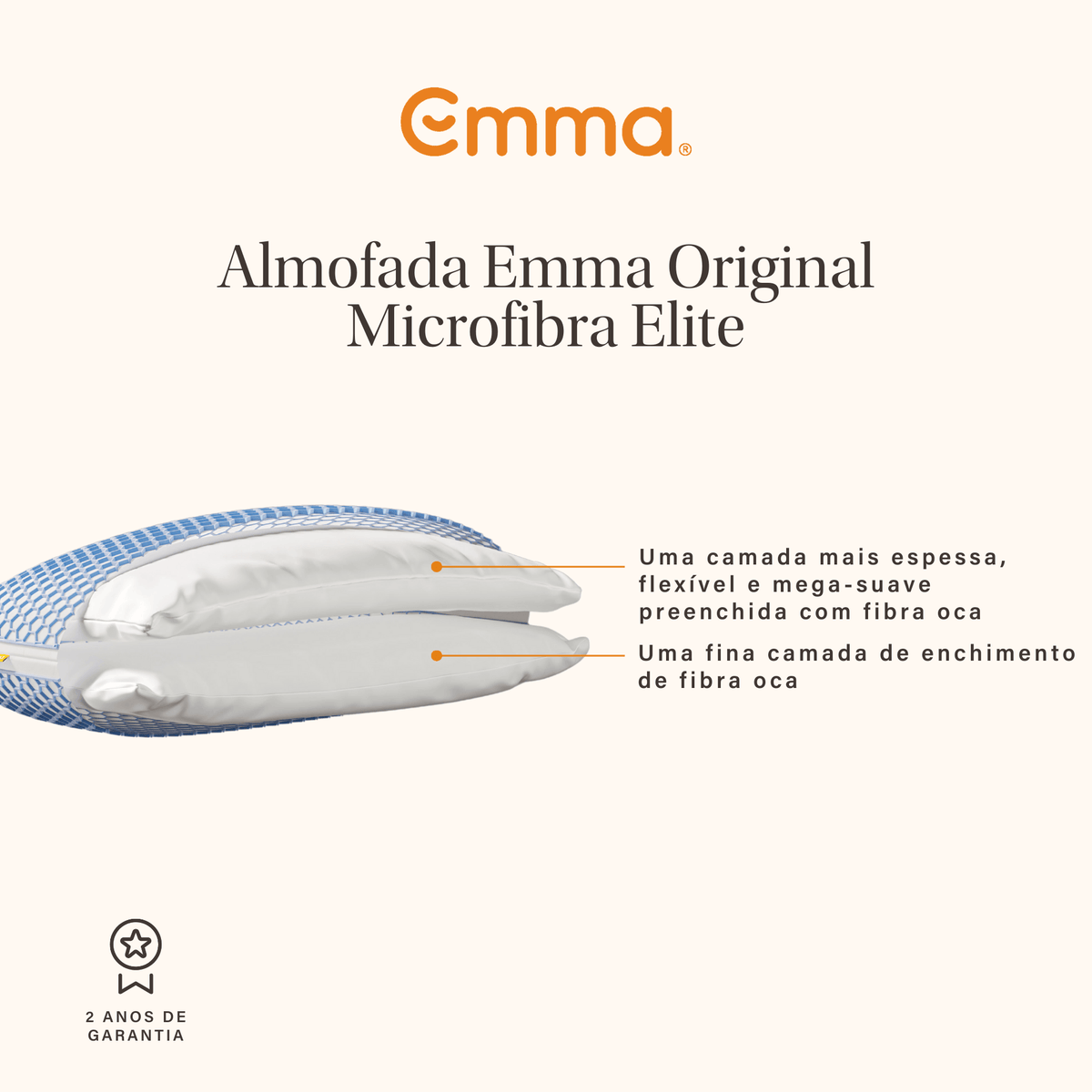Almofada Emma Original Microfibra Elite